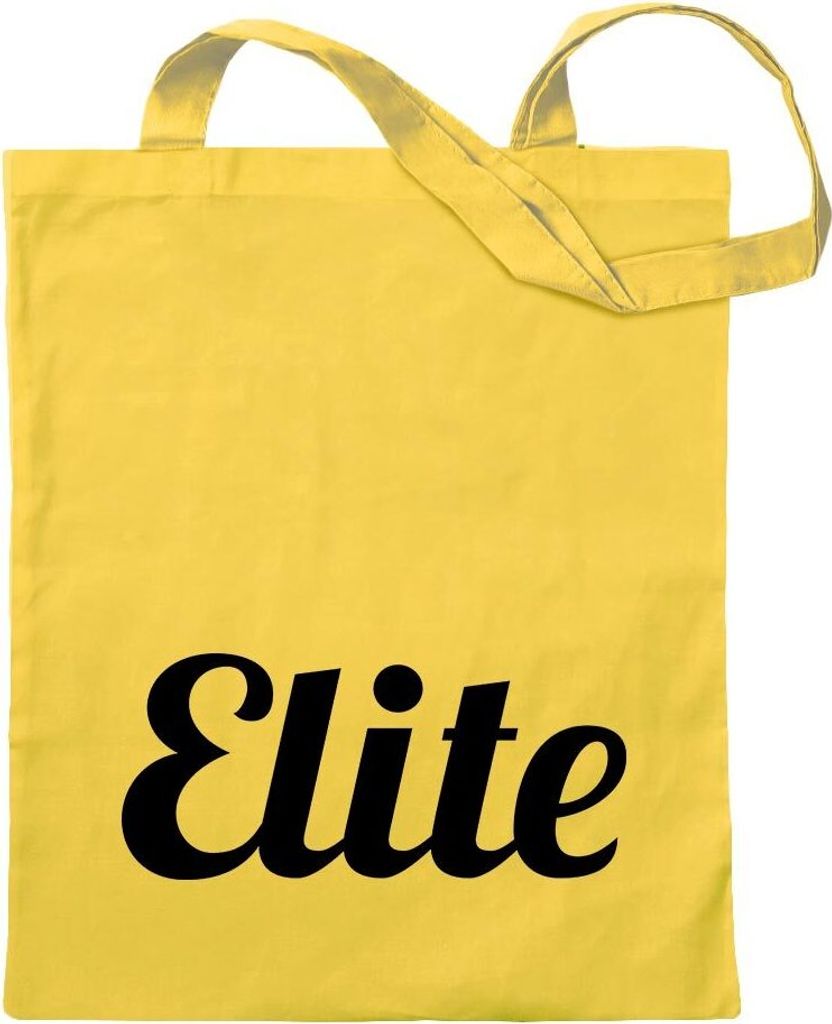 Kiwistar - Baumwolltasche - gelb - Elite - Tragetasche Stoffbeutel Umhängetasche Langer Henkel