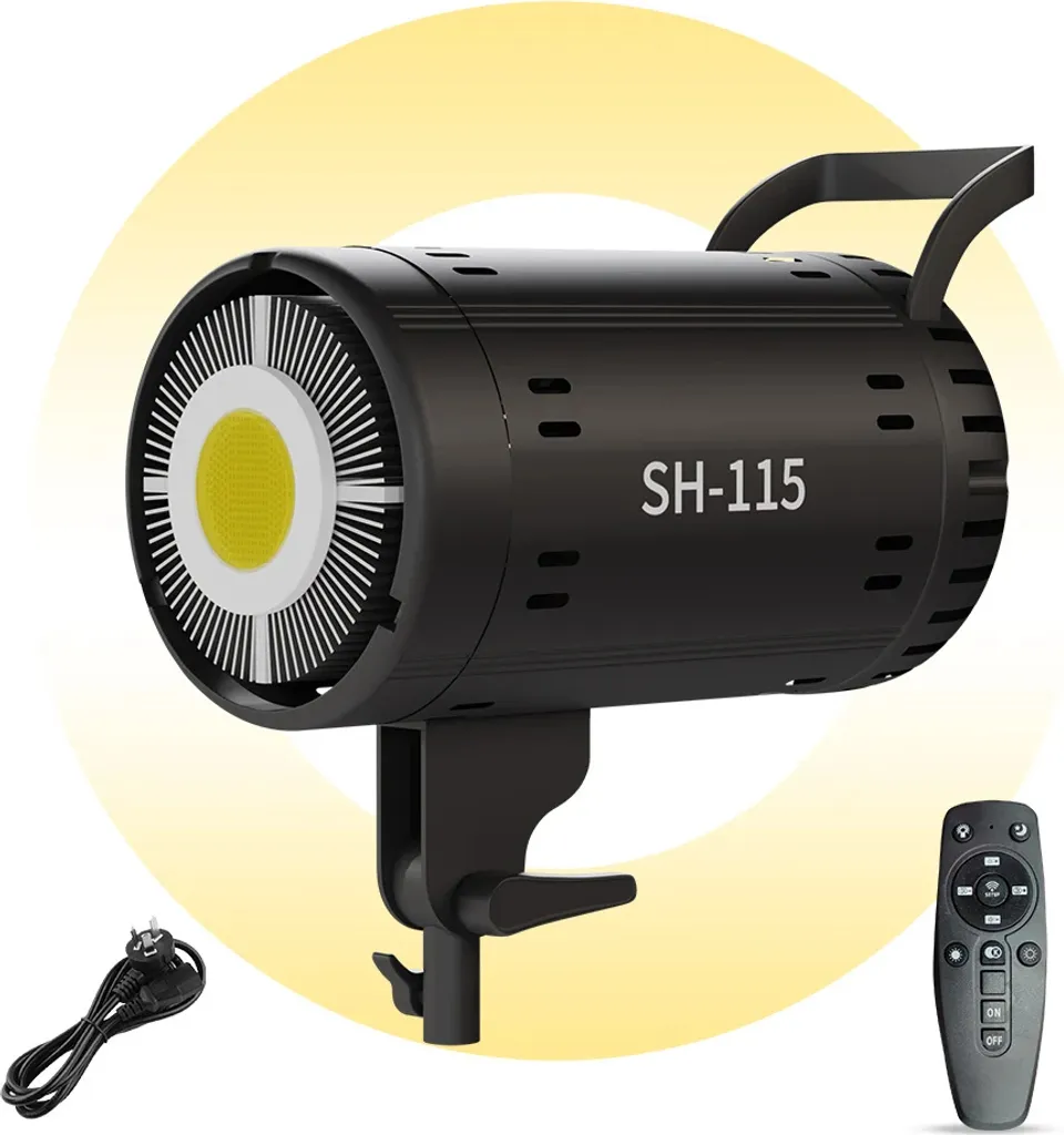 Lampe vidéo 115W réglable 3200K-5600K avec LED COB pour éclairage créatif