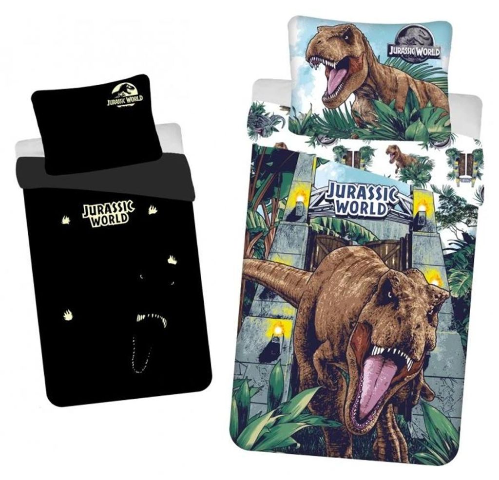 Svítící bavlněné povlečení JURASSIC WORLD ROAR barevné Obrázek produktu 