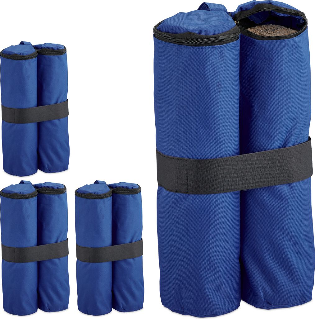 Sacchi di sabbia per gazebo Relaxdays, set da 4, tessuto Immagine del prodotto 