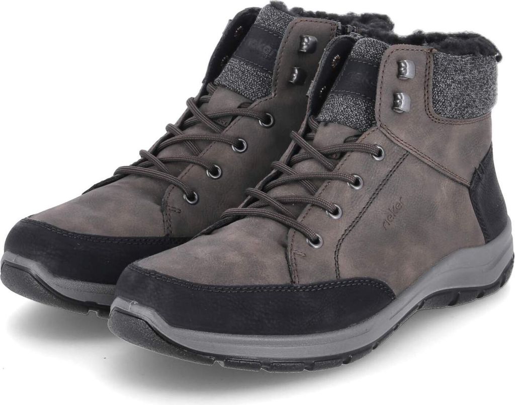 Rieker Herren Schnürboots/ Winterstiefeletten Braun Kunstleder Größe: 41