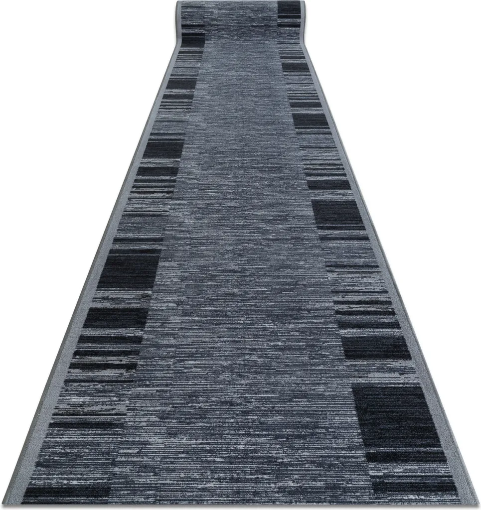 Tapis de couloir ADAGIO antidérapant gris 57x280 cm haute densité
