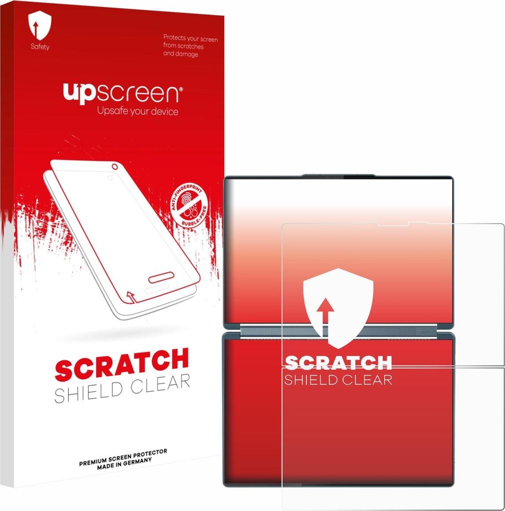 upscreen Schutzfolie für Lenovo Yoga Book 9i Gen 10 Displayschutz Displayschutzfolie Folie Klar Transparent