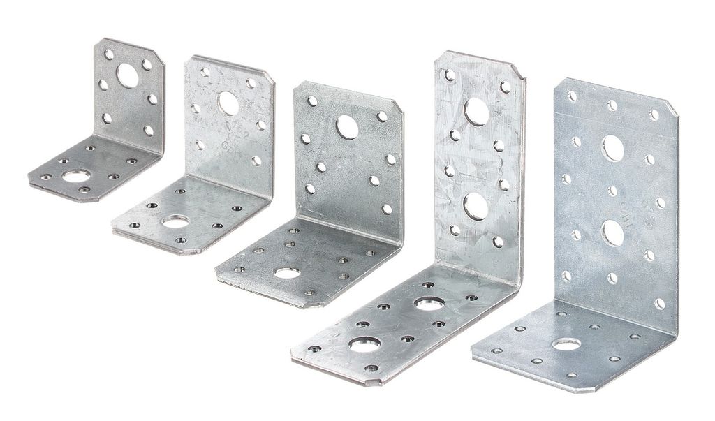 Alberts 50x Winkelverbinder, verzinkt, verschiedene Größen