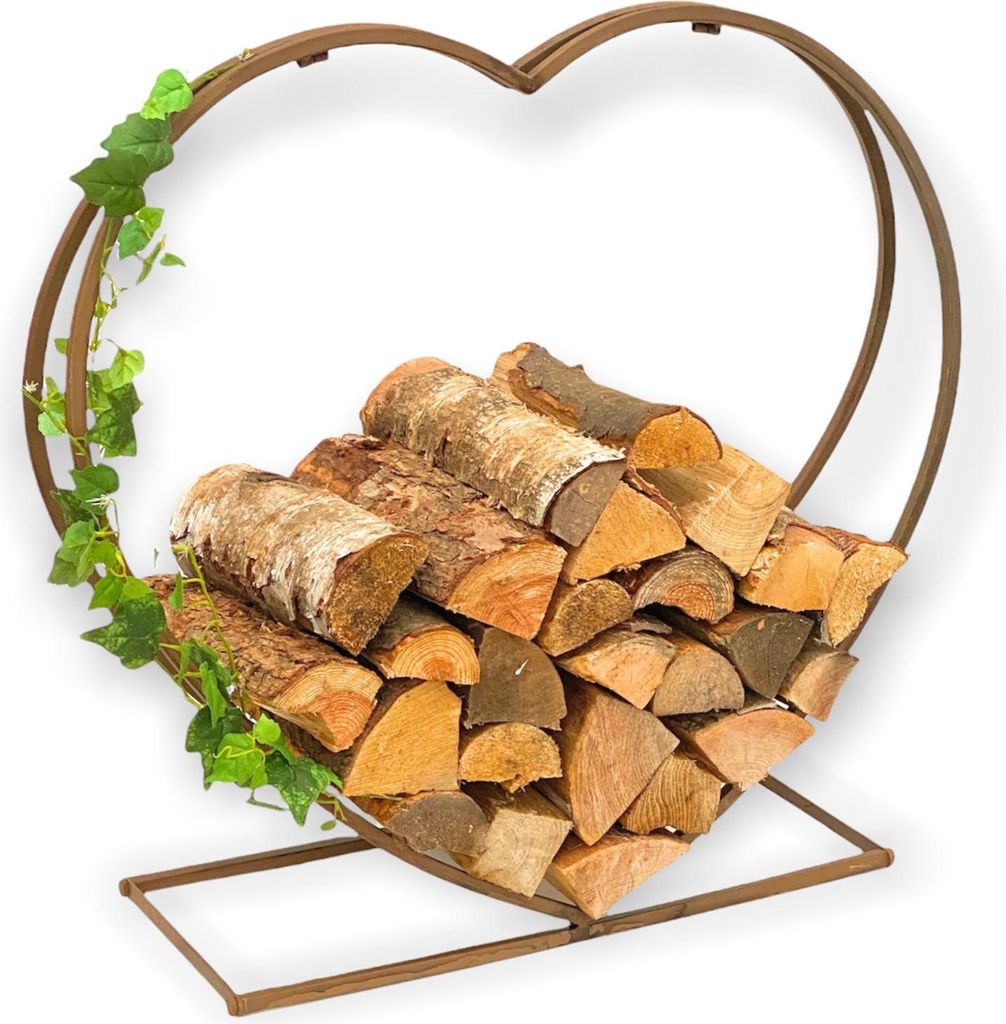 Stojan na palivové dřevo Indoor Metal Heart Firewood Rack Obrázek produktu 