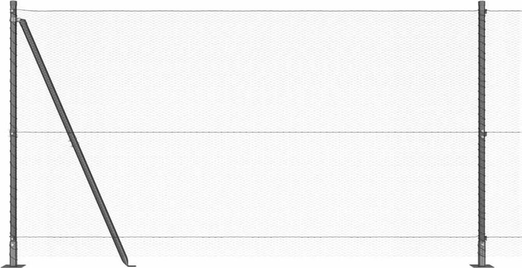 vidaXL Geschweißter Drahtzaun mit Betonfundament 25 x 1,2 m (B x H)