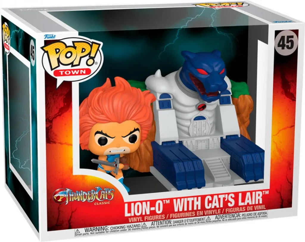 Figurine de Collection Funko Pop Thundercats Lion-O avec la Caverne Chat