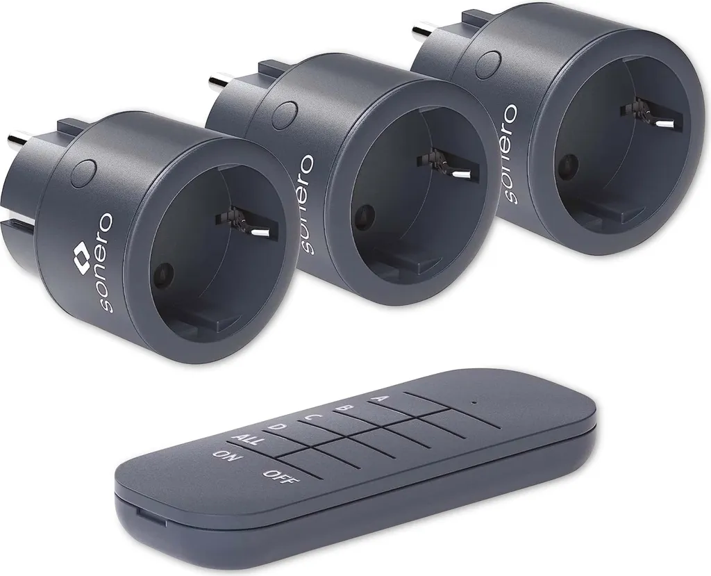 Kit Prises Connectées par Radio Sonero 2300W Intérieur Portée 30m Grises