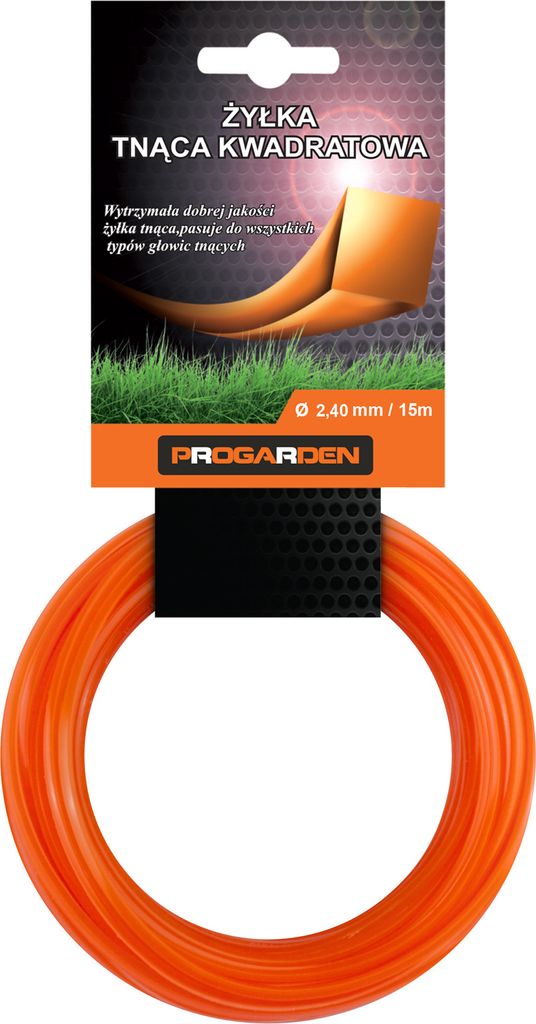 Schnittlinie für Rasentrimmer "Quadrat" 2.40 mm - 15 m - Produktbild 