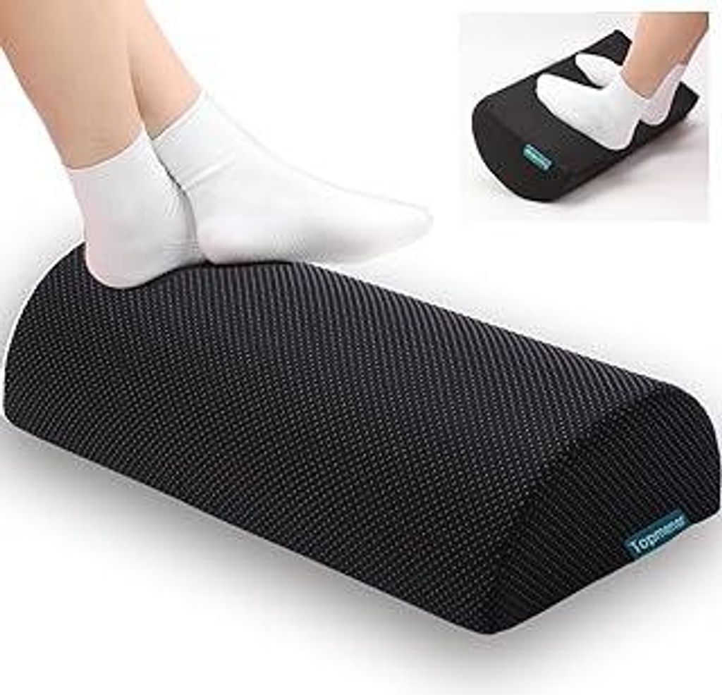 Fußstütze unter dem Schreibtisch, Ergonomisches Fußstützenkissen mit Schwamm Hoher Dichte Verbesserte Körperhaltung und Stressabbau in Büro u...