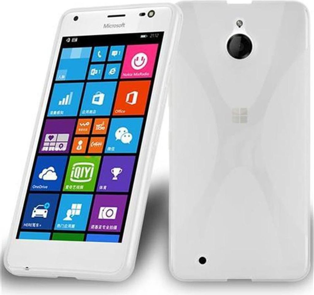 Cadorabo Handyhülle für Nokia Lumia 850 in Transparent Hülle Schutzhülle TPU Silikon Backcover Case
