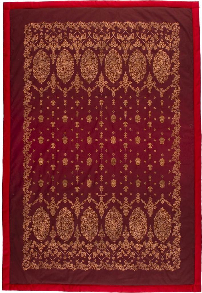 Bassetti PLAID GOLD DECOR Farbe BORDEAUX R1 Größe 180x250