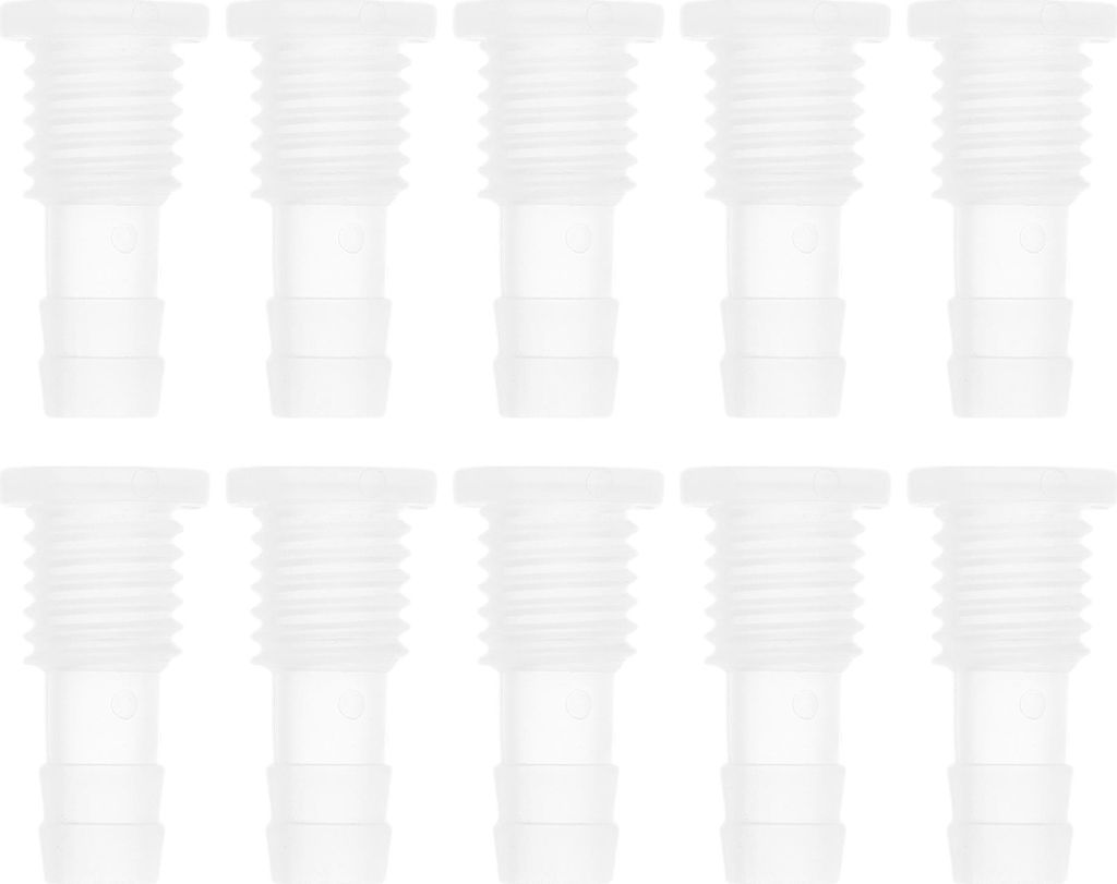 10 Stück Kunststoff-Schlauchstutzen 5/16" Schlauch-ID Stutzen M12 Gewinde Durch-Bulkhead Fittings Klar PP