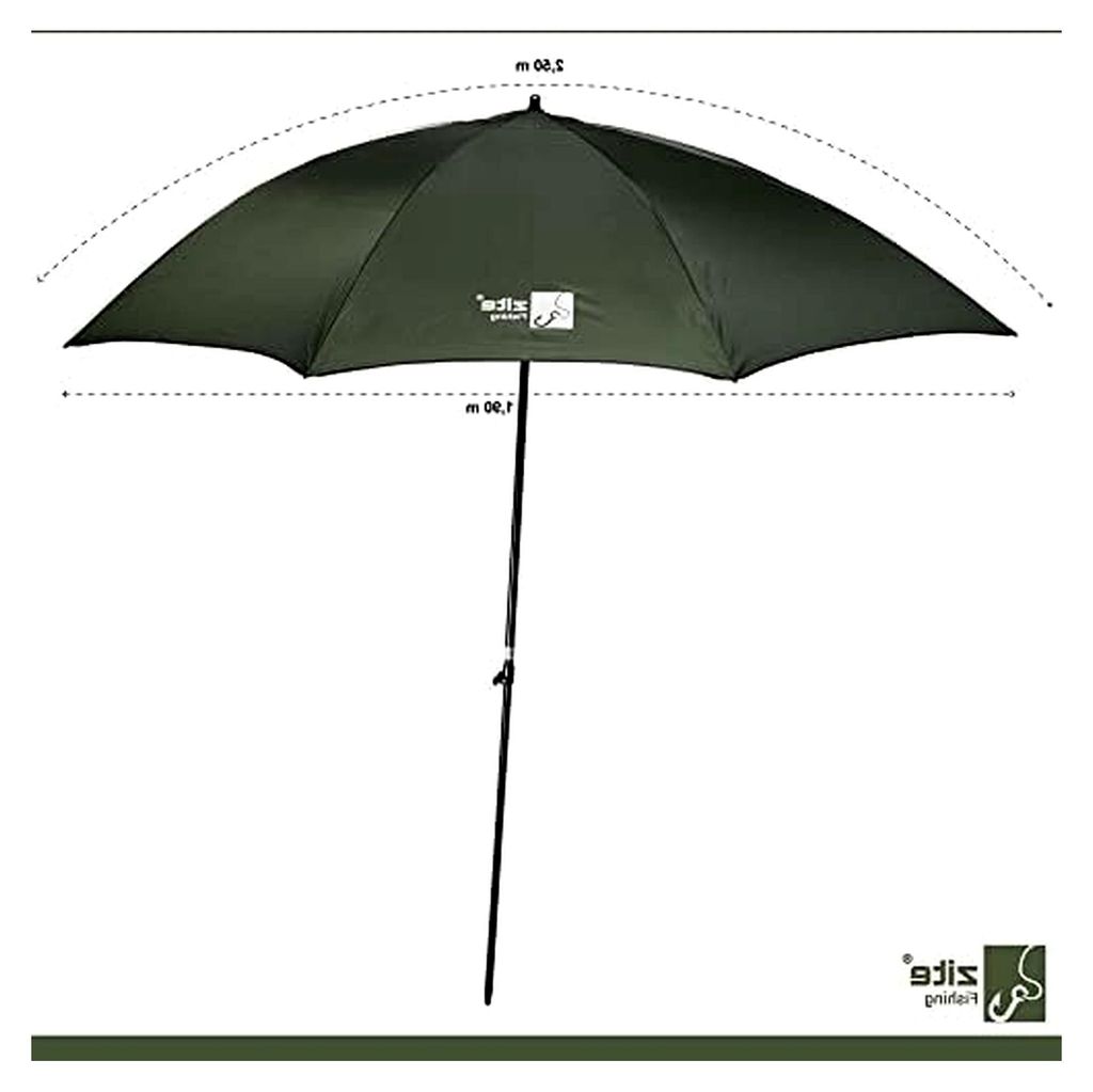 Angelschirm-Set mit Schirmständer - Großer 250D Regenschirm und Sonnenschirm für Angler