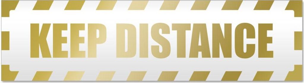 Keep Distance gestreift Magnetschild Schild magnetisch
