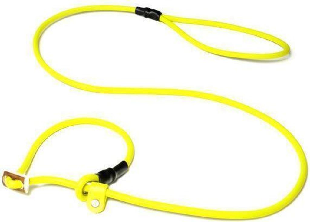 Mystique Biothane Moxonleine 8mm neon gelb 150cm Moxon mit Zugbegrenzung