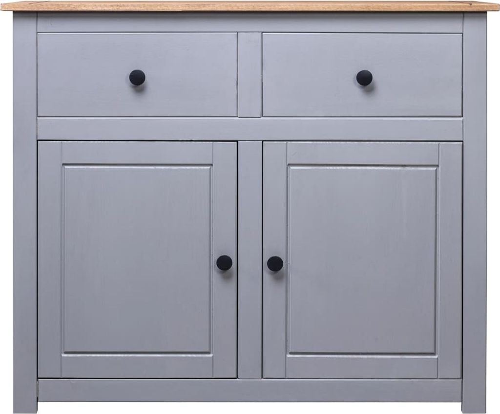 vidaXL Kredens szary 93x40x80 cm drewno sosnowe Panama Zdjęcie produktu 