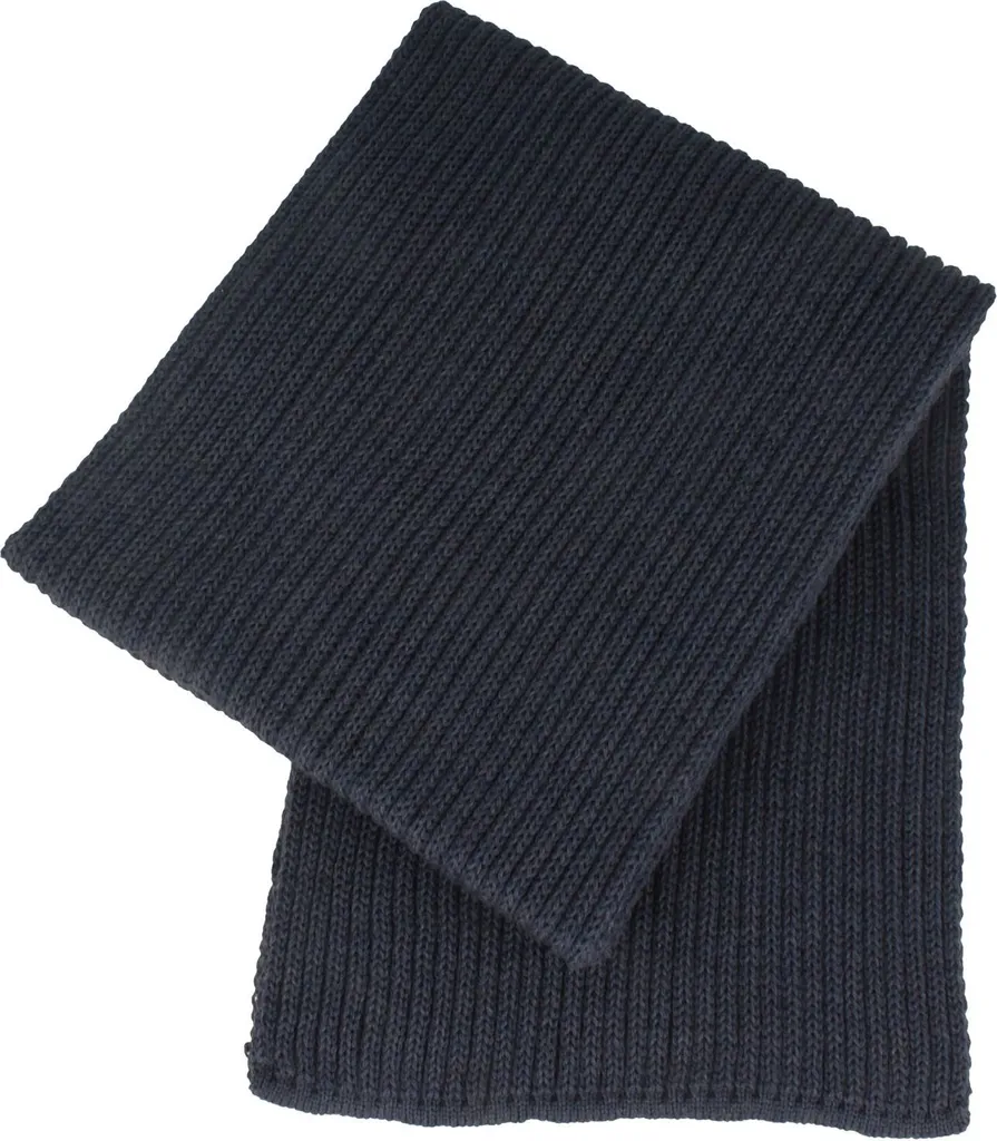 Écharpe tricotée unie en pure Laine Hut-Breiter - Accessoire Hiver Premium