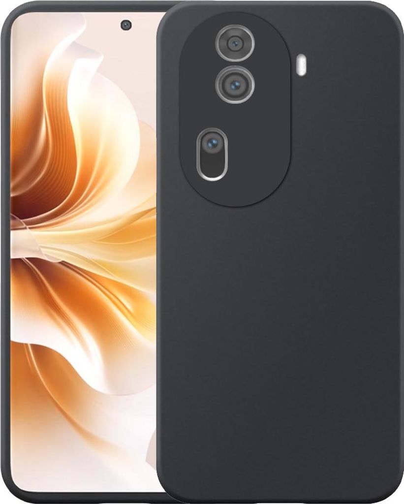 Geeignet für Oppo Reno 11 Pro Phone Case Schwarz Flexible Silikon TPU Case - Flexible Back Cover Case Silikon TPU - Schwarz - Smartphonics