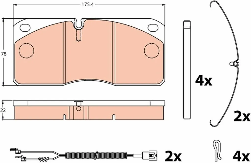 Kit plaquettes de frein auto TRW pour Mondeo Marea Bravo et Fiesta