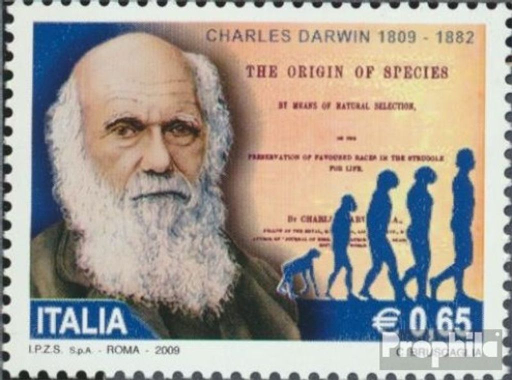Briefmarken Italien 2009 Mi 3280 (kompl.Ausg.) postfrisch Charles Darwin
