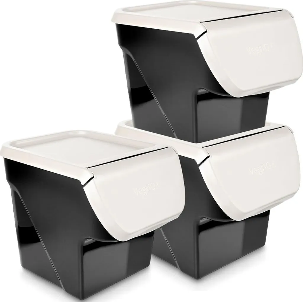 Organizer Cucina Vilde 3 Pezzi 13L Grigio - Frutta e Verdura