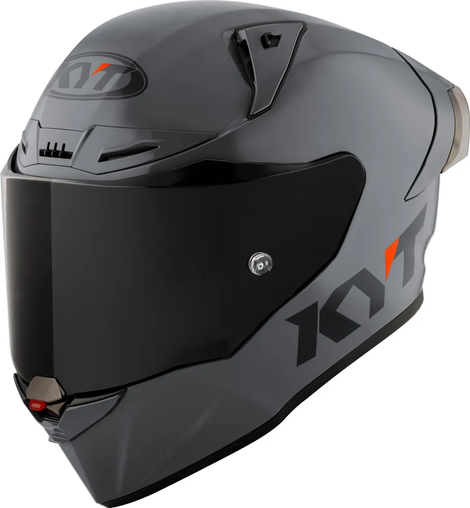 Casque KYT R1R Plain Gris Anthracite Taille M 57-58 - Intégral Racing