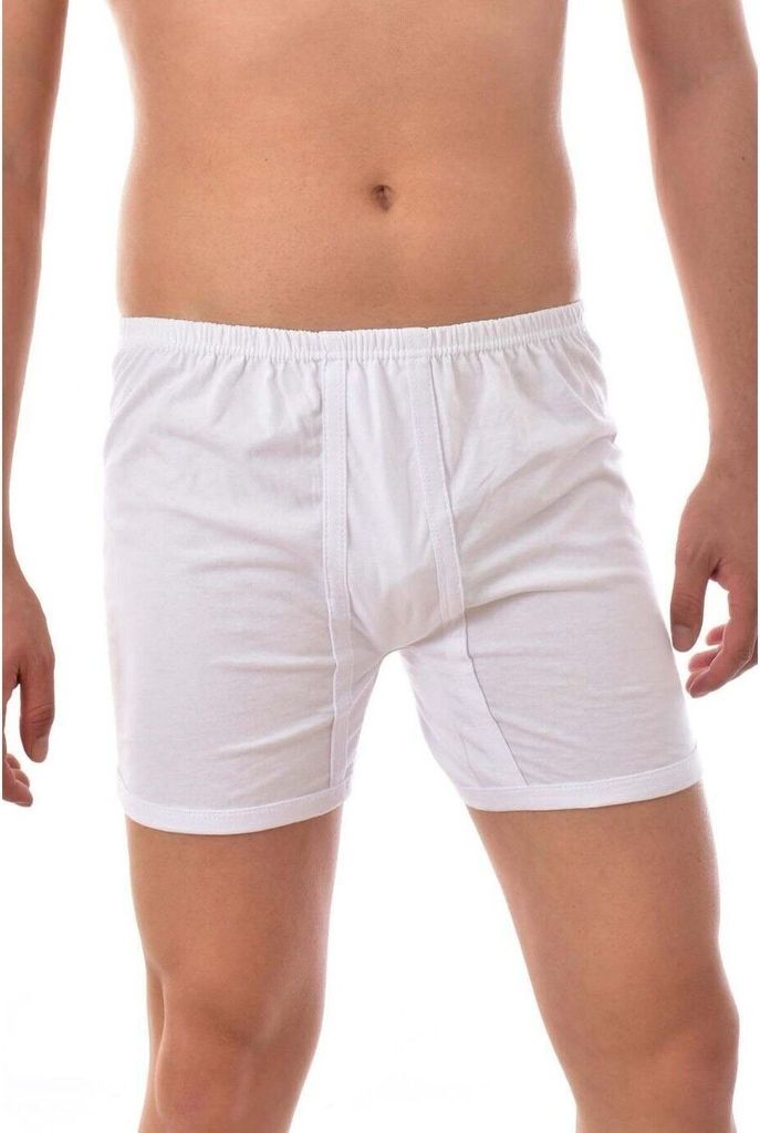 3 Pack Herren Boxershorts Weiß XXL breite Lange Slips Unterhosen Übergröße K1