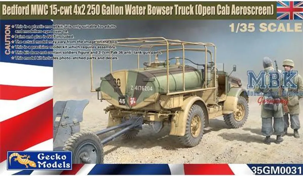 Kit Bedford MWC Water Bowser 1/35 : Maquette Ultra-Détaillée sans Défaut