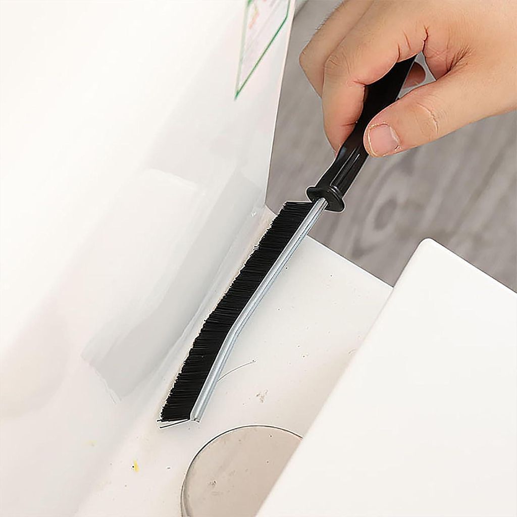 6 Stück Spaltreinigungsbürste Rillen Detailreiniger Schrubbbürste harte Borsten - Set von 6 (3 schwarz + 3 weiß)