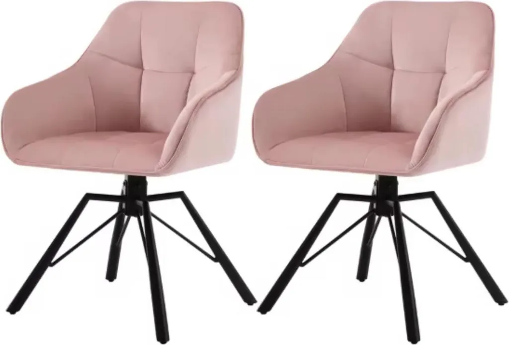 Chaises de table pivotantes 360° lot de 2 design contemporain et chic