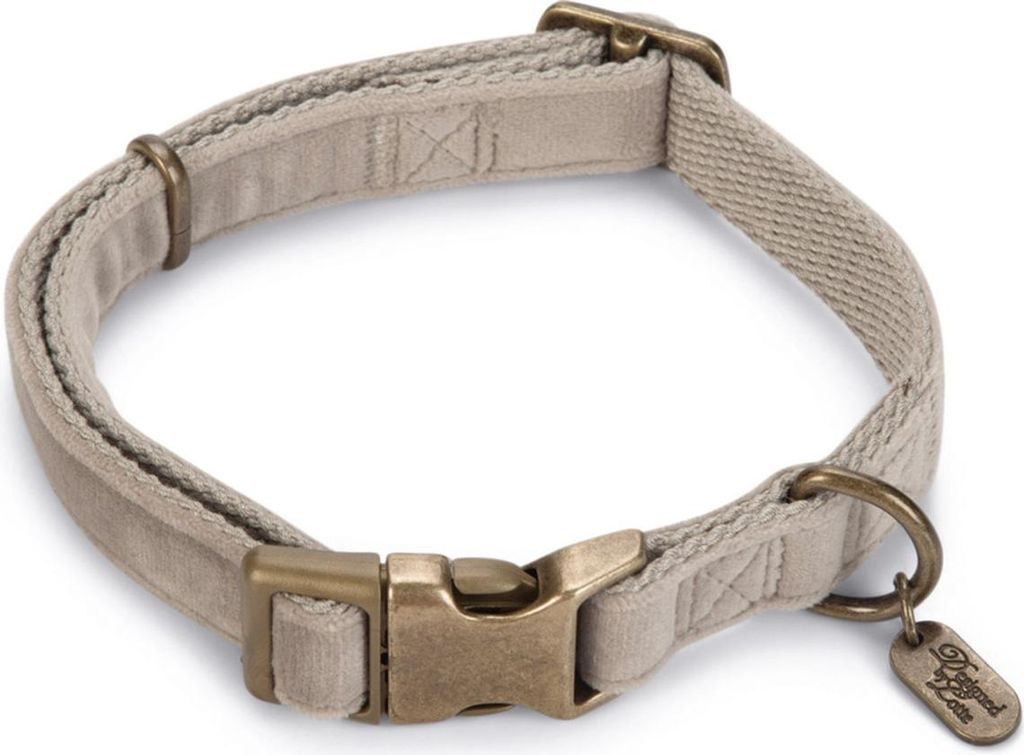 Designed by Lotte Hundehalsband Velura grau, Produktbild 