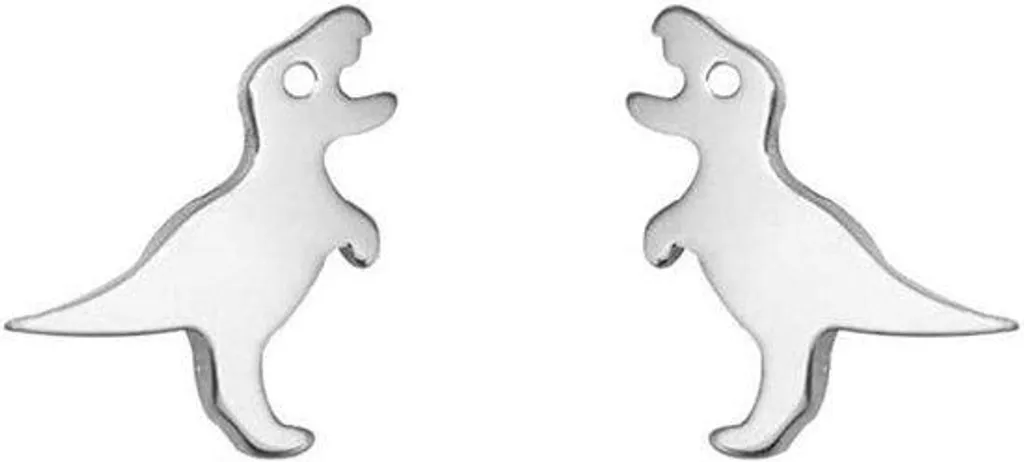 Boucles d'oreilles dinosaure hypoallergéniques en argent massif 925