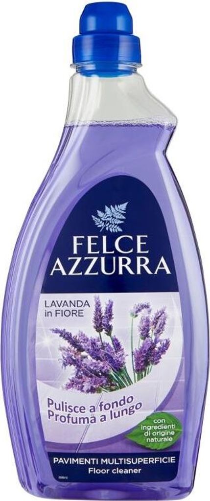 A bottle of floor cleaner with a lavender scent.