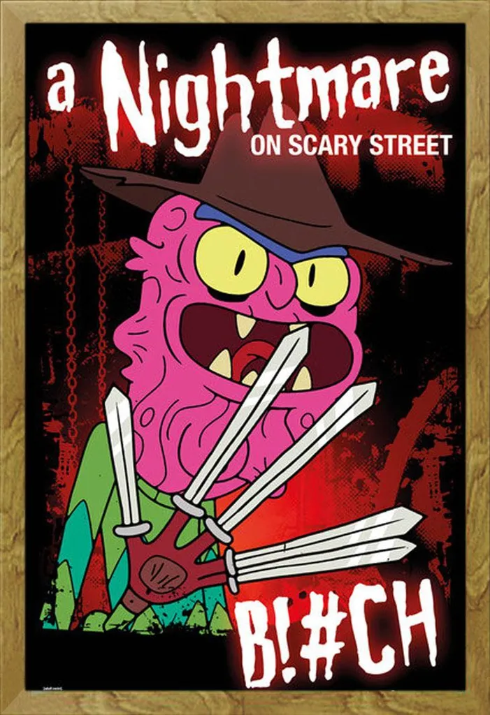 Maxi Poster 61x91.5 Rick & Morty Scary Terry + Cornice Shinsuke Oak