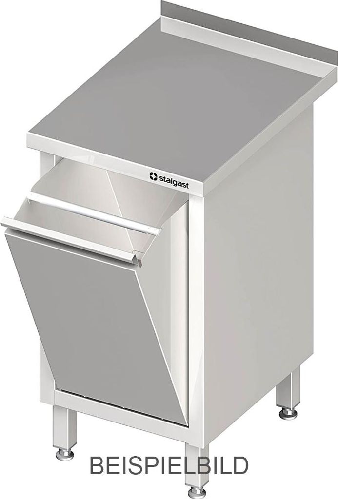 Arbeitsschrank mit Abfallkipper, 450x600x850 mm, ohne Aufkantung, verschweißt