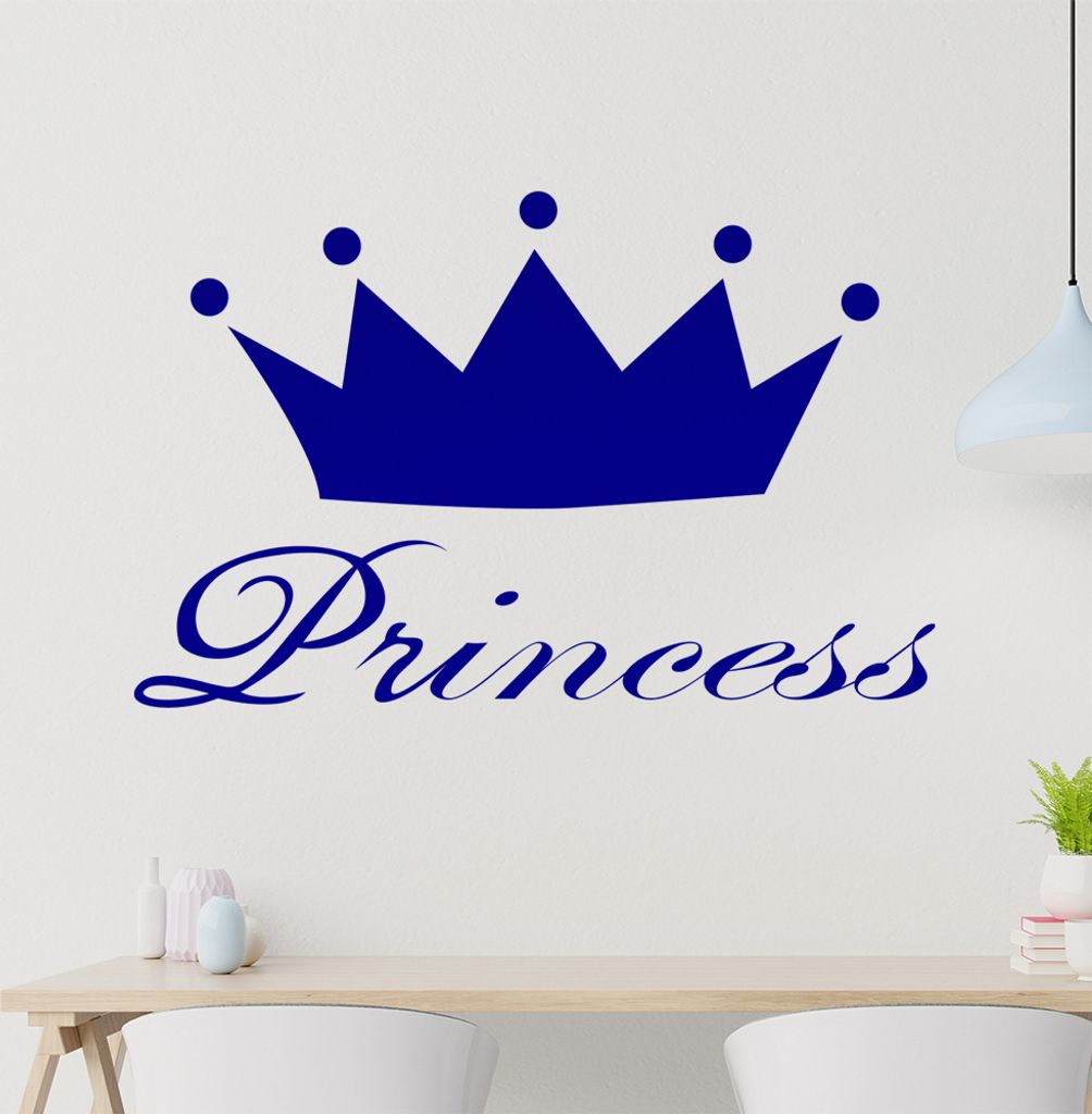 Princess Wandtattoo in 6 Größen - Wandaufkleber Wall Sticker - Dekoration, Küche, Wohnzimmer, Schlafzimmer, Badezimmer