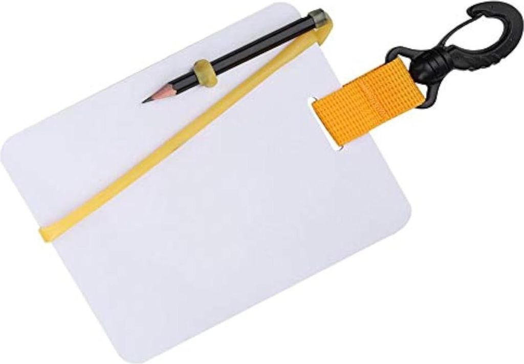 Schreibtafel - Unterwasser-Schreibbrett mit Drehknopf und Bleistift für Wassersport und Tauchen - Tauchen