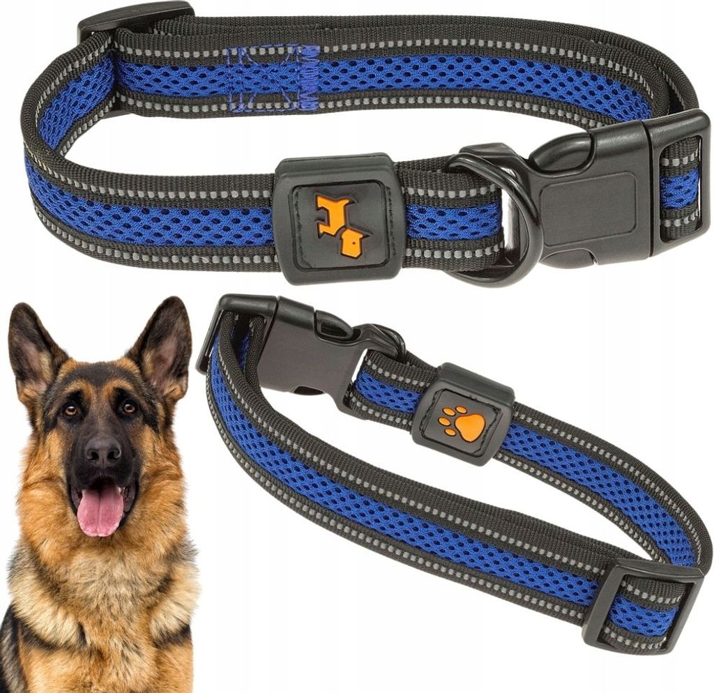 Großes Hundehalsband weich und bequem mit Reflektor L Produktbild 