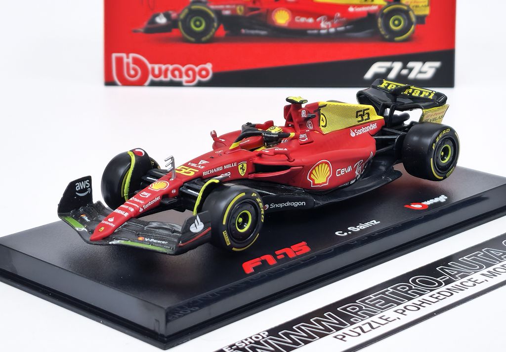 Ferrari F1-75 #55 C.Sainz Jr. Monza GP 2022 - Bburago 1:43
