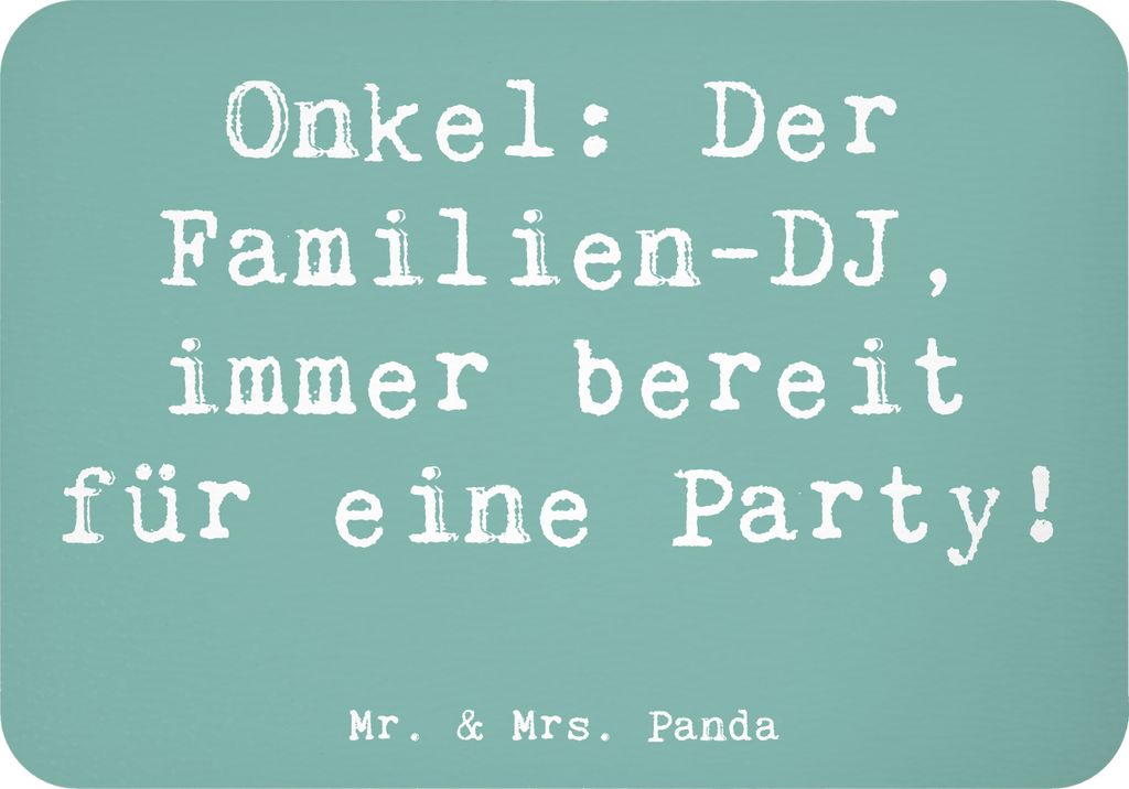 Mr. & Mrs. Panda Kühlschrankmagnet Spruch Onkel Familien-DJ - Meeresbrise - Geschenk, Geschenke, DJ, Familienfeier, magnet, Weihnachten, Patenonke...
