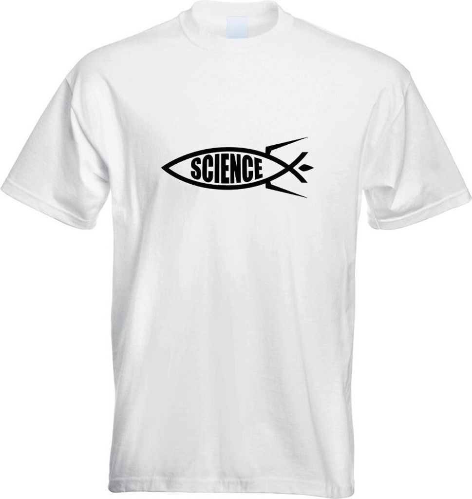 Kiwistar - T-Shirt - Weiss - Science Fisch Motiv Bedruckt Funshirt Design Print - mit Motiv Bedruckt - Funshirt Design - Sport - Freizeit - Herren ...