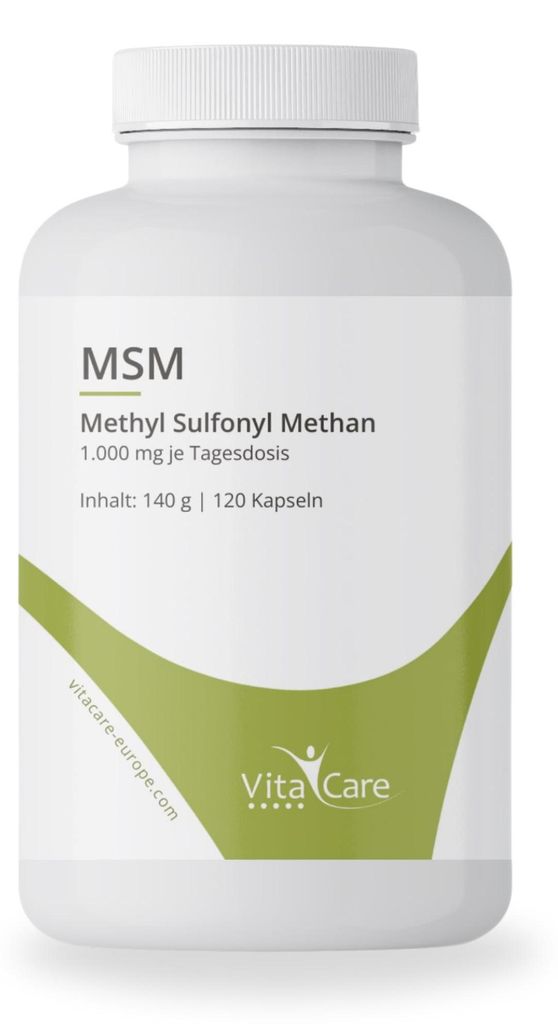 VitaCare MSM Kapseln, 120 Kapseln je 1000mg MSM-Pulver, Produktbild 