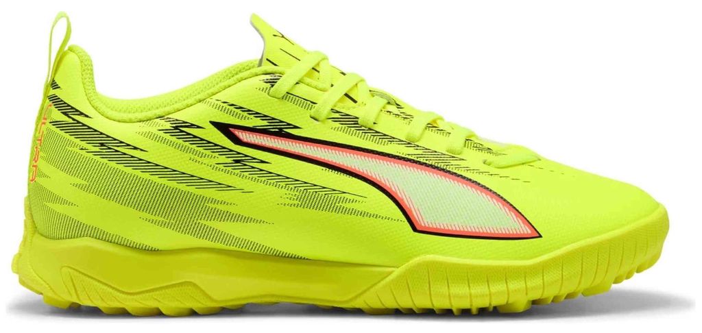 Puma ULTRA 6 PLAY TT Jr - Yellow Alert-PUMA Black-Glowing Red-Lime Squeeze, Größe:1
