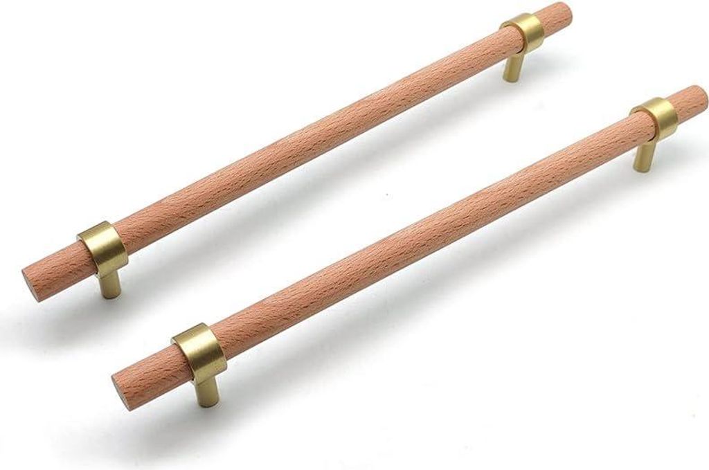 Holz Küchenschrank Griffe - 6 Stück - Walnuss - 96mm