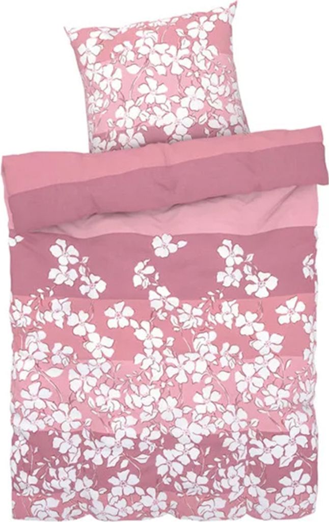 LOOKS by Wolfgang Joop Mako-Satin Bettwäsche rosa 155x220 Produktbild 