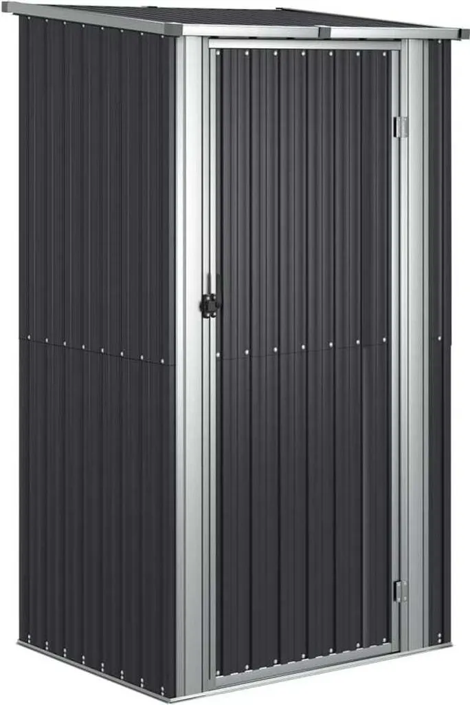 vidaXL Box Attrezzi in Acciaio Zincato Antracite 118,5x97x209,5 cm