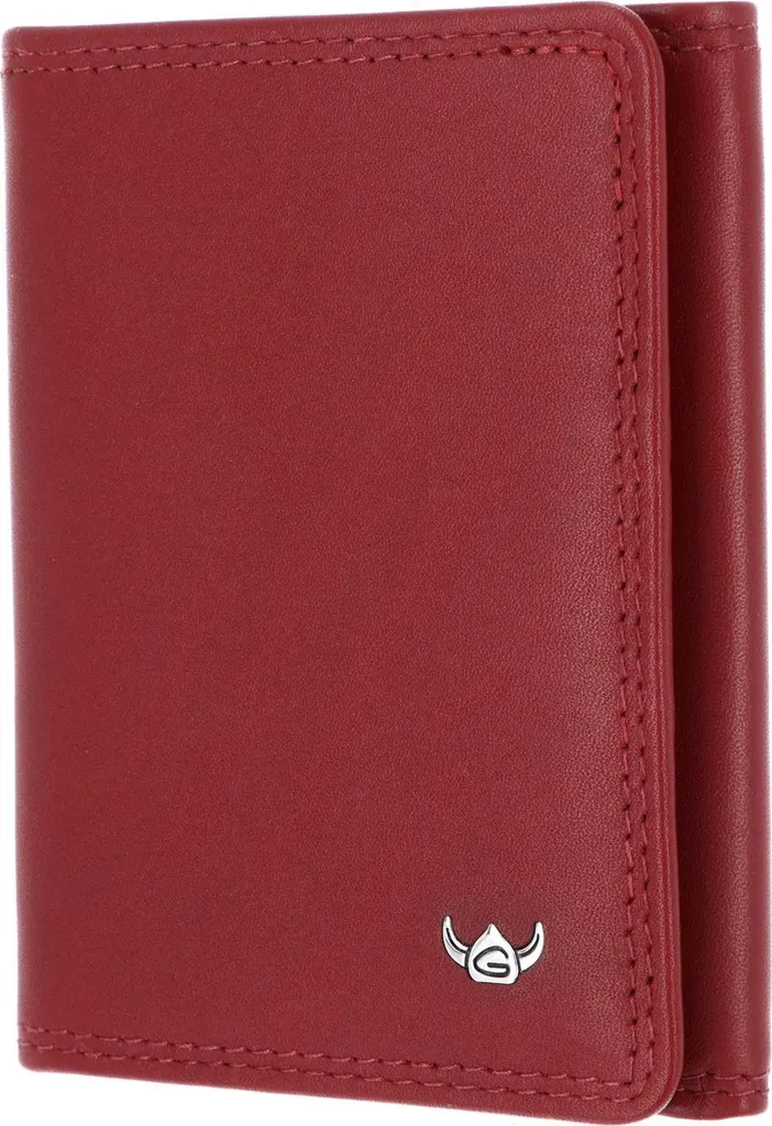 Étui de Protection RFID pour Cartes en Cuir Rouge Polo Golden Head 1012