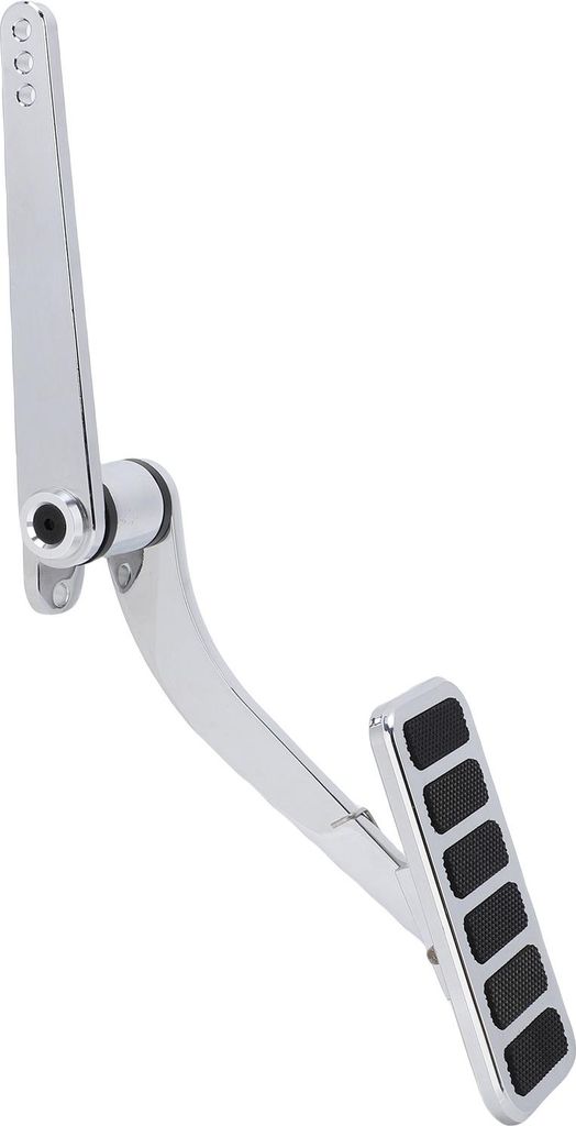 Universelles Gaspedal aus poliertem Aluminium, 4,5 Zoll x 2 Gaspedalbaugruppe für Oldtimer, Hot Rods, Straßen- und Sonderfahrzeuge