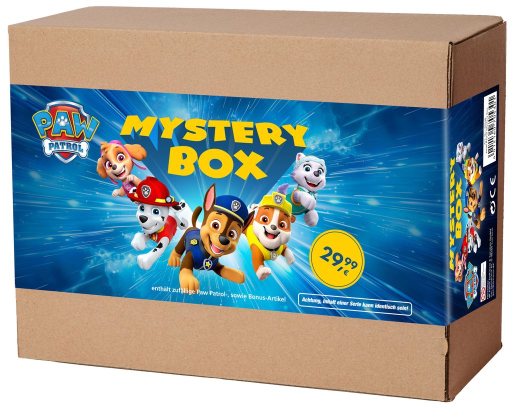 PAW Patrol Box mit Spielzeug & Fanartikeln – ideal für Kinder, Geschenkidee